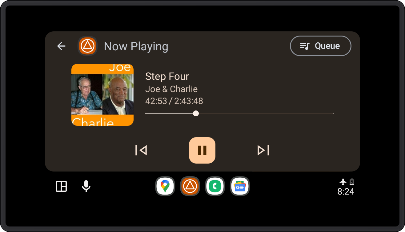 Android Auto Now Playing Joe & Charlie Step 4