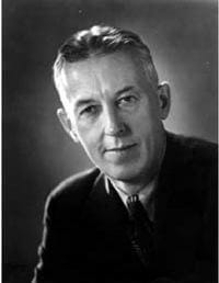 Studio portrait of Bill Wilson (Bill W.), co-founder of Alcoholics Anonymous, who wrote the Third Step Prayer
