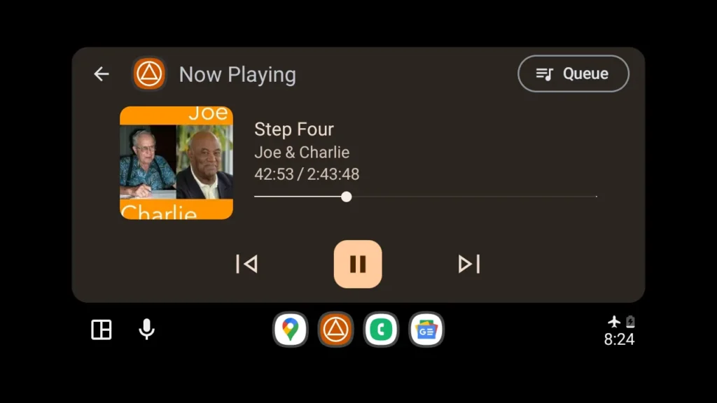 Android Auto Now Playing Joe & Charlie Step 4