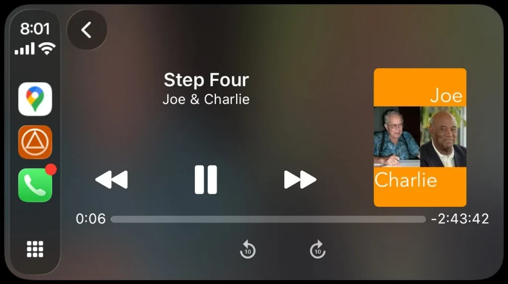 CarPlay Now Playing Joe & Charlie Step 4